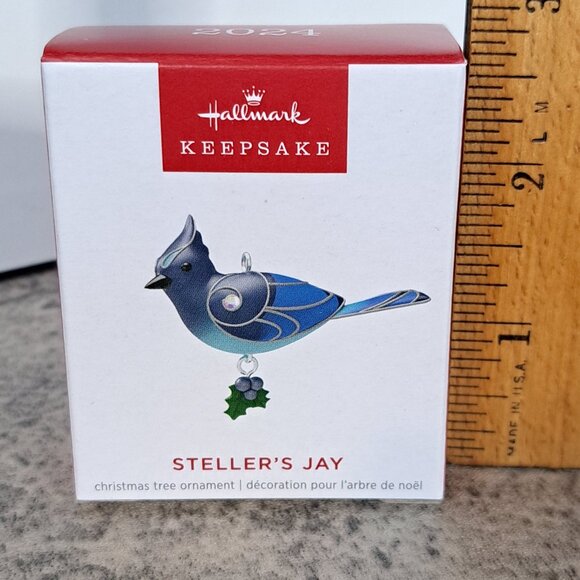 2024 Hallmark Mini Steller's Jay Keepsake Ornament Miniature - Picture 7 of 7
